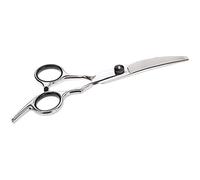 Ciseau Coupe de Poils GRO 5785 PREMIUM pour Chiens et Chats à Poils Courts Moyens et Longs avec Lames Courbes en Acier Inoxydable