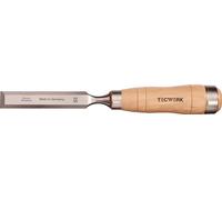 Ciseau de charpentier l.26 mm manche Kraftform hêtre blanc avec 2 serre-joints en acier modèle lourd