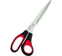 Wedo 97610 Ciseaux en acier inoxydable avec poignée souple 25,5 cm Noir/Rouge