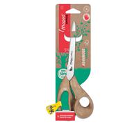 Maped Ciseaux Advanced Wood 21 cm Gaucher – Lames acier inoxydable – Anneaux ergonomiques 50% bois