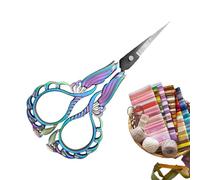 Ciseaux à autocollants pour travaux manuels en acier inoxydable robuste | Petits ciseaux de couture et de bricolage pour maman, grand-mère, débutant, amateur, studio, cours d'art, maison et