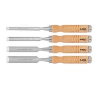Ciseaux à bois - NEO TOOLS - 37-800 - Jeu de 4 - Longueurs 6, 12, 18, 24 mm - Manche en bois