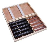 Ciseaux À Bois Tournant, 5Pcs / Set Ciseau À Bois Tournant Outils De Tournage Gouge À Bois Oblique Séparant Découper Burin Pour Menuisiers Sculpteurs Artiste De Sculpture Sur Bois