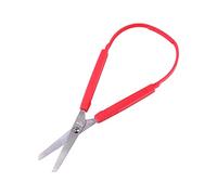 Ciseaux à boucle adaptative, ciseaux de sécurité colorés avec poignée auto-ouverte, ciseaux de sécurité adaptés pour enfants, adultes, écoles (rouge)
