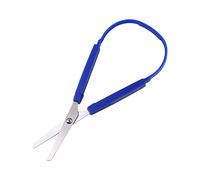 Ciseaux à boucle adaptative, ciseaux de sécurité colorés avec poignée auto-ouverte, ciseaux de sécurité adaptés pour enfants, adultes, écoles (bleu)