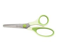 Ciseaux Uni'Vert 13 cm anneaux asymétriques bimatière biodégradable, recyclable vert/Blanc