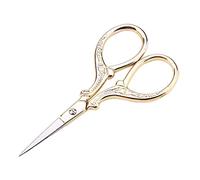 Ciseaux à broder Au point de croix Ciseaux de couture antiques Acier inoxydable Ménage Couture Ciseaux Cisailles à coudre pour le bricolage Artisanat Aiguille Travail Art Work(Or)