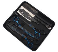 Ciseaux à cheveux JP ciseaux de coiffure en acier inoxydable 6 "ensemble de coupe de cheveux ciseaux amincissants salon de coiffure ciseaux de coupe de cheveux peignes de rasoir C1001 C1001 HeiLan-K-H