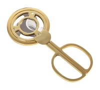 Ciseaux à cigares triple lame - Trancheur en métal poli 10 cm, poignée ergonomique dorée | Dispositif de coupe de précision, Gadget cadeau Portable pour hommes, couteau à tabac élégant, construction e