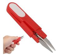 Ciseaux à coudre 2 pièces, coupe-fil en forme de U, coupe-fil, ligne de pêche, pince de coupe pour projets de bricolage (Rouge)