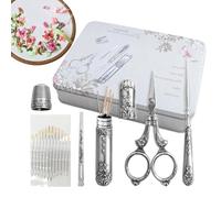 Ciseaux à Coudre Antique - 6 Pièces Mini Ciseaux à Broder Vintage Portables - Outil de Couture Multifonctionnel - en Acier Inoxydable Réutilisable Complet Outil de Couture Vintage - pour Artisanat