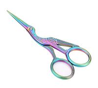 Ciseaux à coudre Ciseaux de broderie Acier inoxydable Pointe tranchante Forme de grue Coloré Ciseaux de bricolage sur mesure