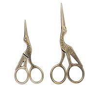 Ciseaux à Coudre en Forme de Grue en Acier Inoxydable Bronze, Acier Inoxydable 2CR13, Aspect Exquis, Grande et Petite Taille, pour la Couture ou la Vie Quotidienne