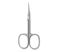 Ciseaux à cuticules à lame fine et à pointe incurvée en acier inoxydable, coupe-ongles, outils de manucure, outils pour enlever les sourcils, argenté mat