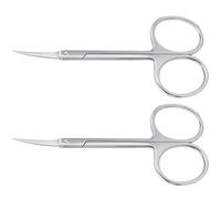 Ciseaux à cuticules en acier inoxydable, 5 pièces, coupe-ongles multi-usages, petite lame pour ongles et sourcils, cils, poils du nez, F33 2 pièces
