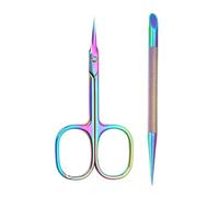 Ciseaux à cuticules extra fins, coupe-cuticules pour pédicure, manucure, lame incurvée, pointe pointue précise, kit de toilettage, outils de nail art, B, ensemble de couleurs A