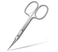 Ciseaux à cuticules professionnels en acier inoxydable, coupe-cuticules, coupe-ongles, outils de nail art, argent, 1 pièce