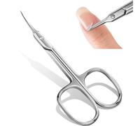 Ciseaux à Cuticules Professionnels - Lame Courbée en Acier Inoxydable Extra Tranchante pour une Manucure Précise - Coupe Cuticule et Peaux Mortes