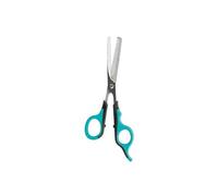 Trixie Ciseaux à effiler 18,5 cm – acier inoxydable, manche caoutchouté noir/bleu