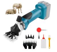 Ciseaux à mouton sans fil compatible avec Makita 18 V batterie, tondeuse électrique 550 W avec 2 lames et boîte en plastique, kit de soins du bétail pour moutons, chèvres, bovins (sans batterie)