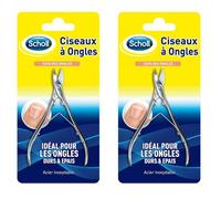 Ciseaux à Ongles de Pieds - SCHOLL - Lot de 2 - 11 cm - Acier Inoxydable - Ergonomiques