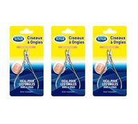 Ciseaux à Ongles de Pieds - SCHOLL - Lot de 3 - Acier Inoxydable - Ergonomiques - 11 cm