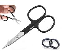 Ciseaux à ongles incurvés, ciseaux à cuticules, ongles de pieds, qualité de marque, Extra fins et tranchants pour femmes et hommes, 4 pouces, noir