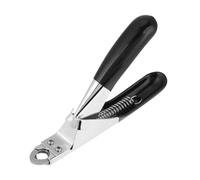 Ciseaux à ongles pour animaux de compagnie, griffe de griffe en acier inoxydable avec protection, coupe-action de printemps pour chiens chats, conception ergonomique, coupe-ongles (Noir)