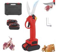 Ciseaux À Os De Cuisine Électriques, Cisailles À Volaille Sans Fil Avec 2 Batteries, Diamètre De Coupe Max 25 mm, Coupe Viande Et Os En Acier Inoxydable Pour Poulet, Poisson Et Pattes De Crabe