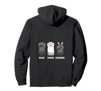 Ciseaux à Papier Raccoon Paws Rock Meme Sweat à Capuche