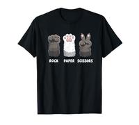 Ciseaux à Papier Raccoon Paws Rock Meme T-Shirt