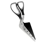 Ciseaux à Pizza Multifonctionnels avec Pelle Intégrée, Coupe Pizza en Acier Inoxydable de Qualité Alimentaire, Ciseaux Cuisine Démontables pour Nettoyage Facile, Poignée Ergonomique, Noir/Gris