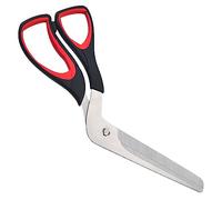 Ciseaux à Pizza, punwey Spatule à Pizza, Roulette à Pizza, Ciseaux de Cuisine Multifonctionnels Lame Tranchante en Acier Inoxydable de Qualité Alimentaire et Poignée Souple, 27CM, Noir/Rouge