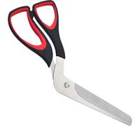 Ciseaux à Pizza,Spatule à Pizza, Roulette à Pizza, Ciseaux de Cuisine Multifonctionnels Lame Tranchante en Acier,Roulette à Pizza Incluse, Outil de Cuisine Polyvalent, 27 cm, Noir et Rouge