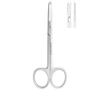 Ciseaux à point de suture 11,4 cm avec crochet délicat en forme de croissant - Parfaits pour enlever les sutures, premiers secours, formation EMS et autres instruments de qualité supérieure - Acier