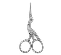 Ciseaux à sourcils de tailleur de grue en acier inoxydable, outil de coupe de précision de haute qualité pour le toilettage des sourcils et les petites tâches, disponibles dans (petit argent)