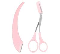 Ciseaux à sourcils, kit tondeuse à sourcils 2 en 1 avec peigne et rasoirs pour une mise en forme précise, outils de toilettage des en acier inoxydable pour femmes et hommes, Décorations du N