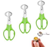 Ciseaux à Œufs en Acier Inoxydable pour Caille, Coupe Coquille d'Oeuf Caille, 3 PCS Ciseaux à Oeufs de Caille, Ciseaux à Œufs en Acier Inoxydable, Caille Ciseaux, Oeuf Shell Cutter pour Cuisine, Vert