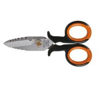 Beta Tools Ciseaux électriciens professionnels BETA 1128BSX – inox gradué, poignée bimatière, étui