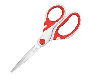 Ciseaux Candy Wonday droitiers bout pointus 21 cm bicolores - rouge
