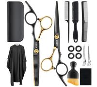 Ciseaux Coiffure,15 Pcs Kit de Ciseaux de Désépaissir, Ciseaux de Coiffure Professionnel Kit Ciseaux de Coiffure avec Etui de Protection,Extra tranchants et Précis pour Cheveux et Barbe pour Coiffeur