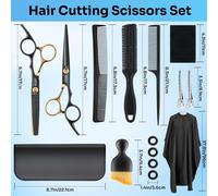 Ciseaux Coiffure,15 Pcs Kit De Ciseaux De Désépaissir, Ciseaux De Coiffure Professionnel Kit Ciseaux De Coiffure Avec Etui De Protection,Extra Tranchants Et Précis Pour Cheveux Et Barbe Pour Coiffeur