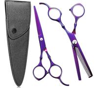 Ciseaux Coiffure,3pcs Kit Ciseaux Coiffure Professionnel Ciseaux Effileur Avec Etui De Protection,6,7 Pouces Ciseaux Desepaississant Cheveux Pour Débutant Maison Salon.[S5]