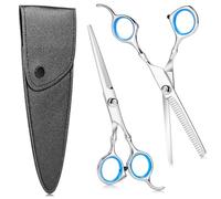 Ciseaux Coiffure, 3Pcs Kit Ciseaux Coiffure Professionnel Ciseaux Effileur avec Etui de Protection, 6,7 Pouces Ciseaux Desepaississant Cheveux pour Débutant Maison Salon
