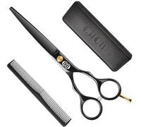 Ciseaux Coiffure Professionnel,6,5 Pouces Ciseaux De Coiffure-Ciseaux Cheveux Gaucher Droitier (Ciseau De Coiffeur Barbier) Pour Bricolag Domicile Salon Noir