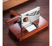 Ciseaux coupe-cigares en acier inoxydable avec base en palissandre - Coupe cigares jusqu'à 25 mm - Cadeau d'anniversaire idéal pour homme