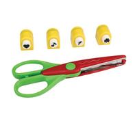Ciseaux Cranteur Et 4 Mini Perforatrices 0,8 Cm X 4 Pièces