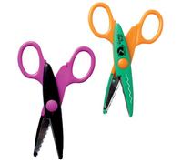 Paire de ciseaux cranteur 13 cm zig-zag et vague - megacrea