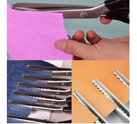 Ciseaux cranteurs dentelés 10 mm, acier inoxydable, pour tissu, couture, cuir et loisirs créatifs