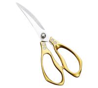 Ciseaux Cuisine pour Découpe Précise en Acier Inoxydable Multifonctions | Outil Simple pour Préparation des Repas, Usage Domestique ou Hôtel, Couleur Or